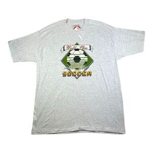 Vtg 1991 Impulse Wear Soccer‎ USA T Shirt Size XL Single Stitch Gray Deadstock